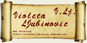 Violeta LJubinović vizit kartica
